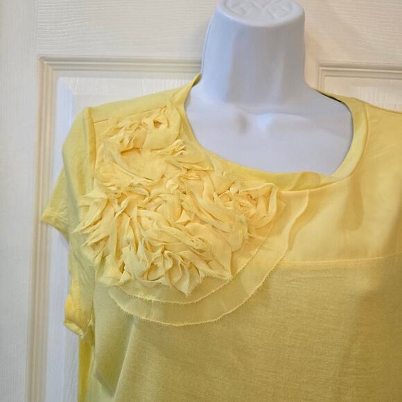 The Limited butter yellow Rosette detail top size XL Work Church Office Teacher - Picture 2 of 8